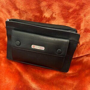 New Leather clutch bag - Travel case - Men/Women Organizer by Alpine Swiss